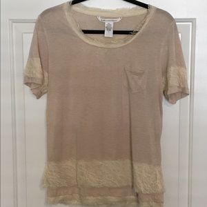 DVF Lace Trimed T-Shirt